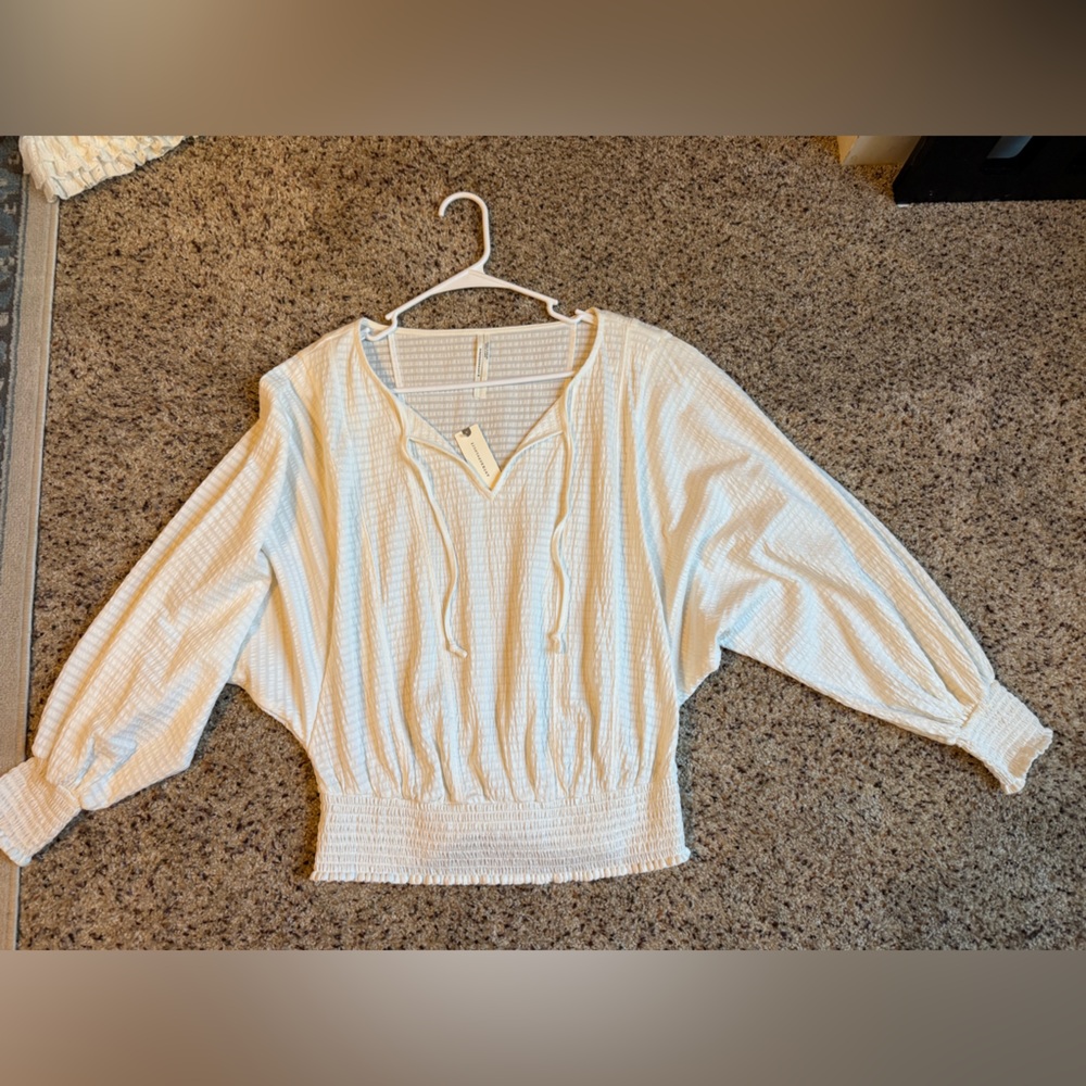 Anthropologie White Blouse NWT